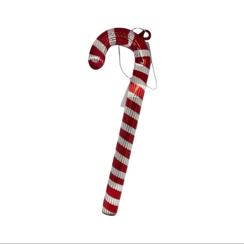 Holiday Lane Glass Peppermint Twist Candy Cane Ornament